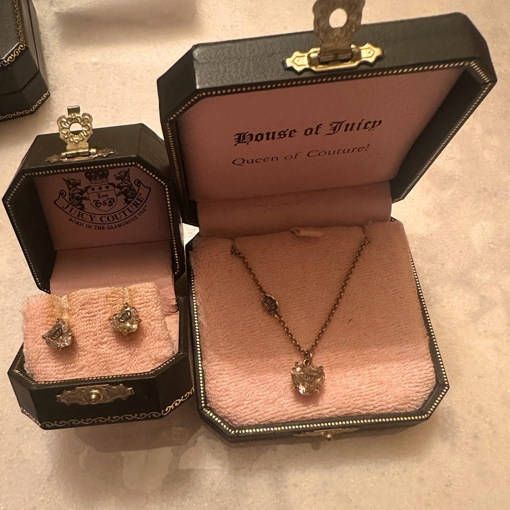Juicy Couture Pink Heart Jewelry Set